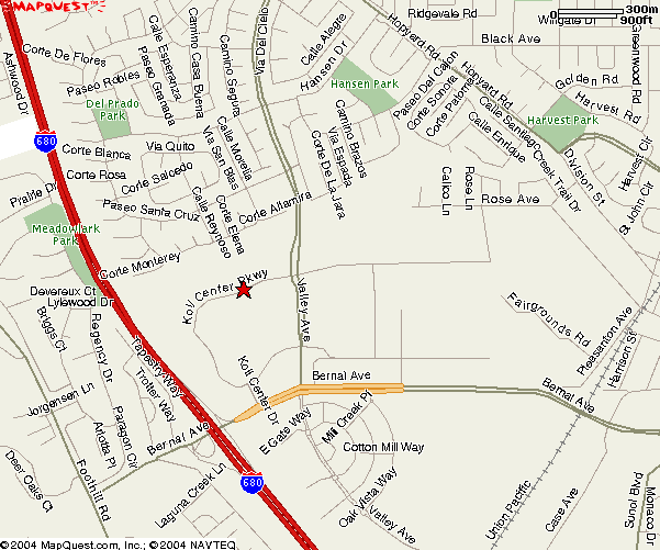 map to the Koll Center Offices