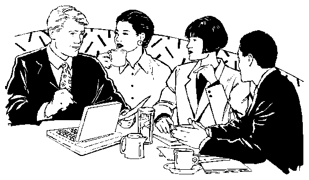 People at meeting