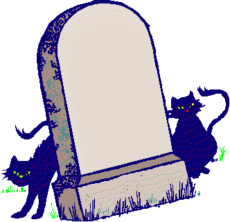 Tombstone with cats