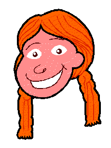 Girl with pigtails