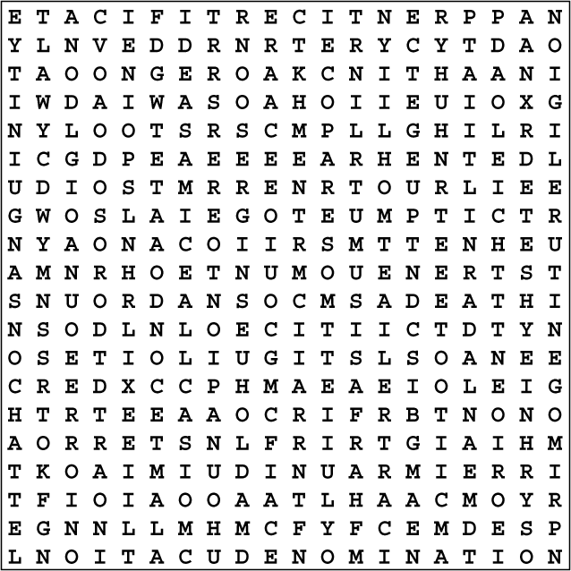 Word search puzzle